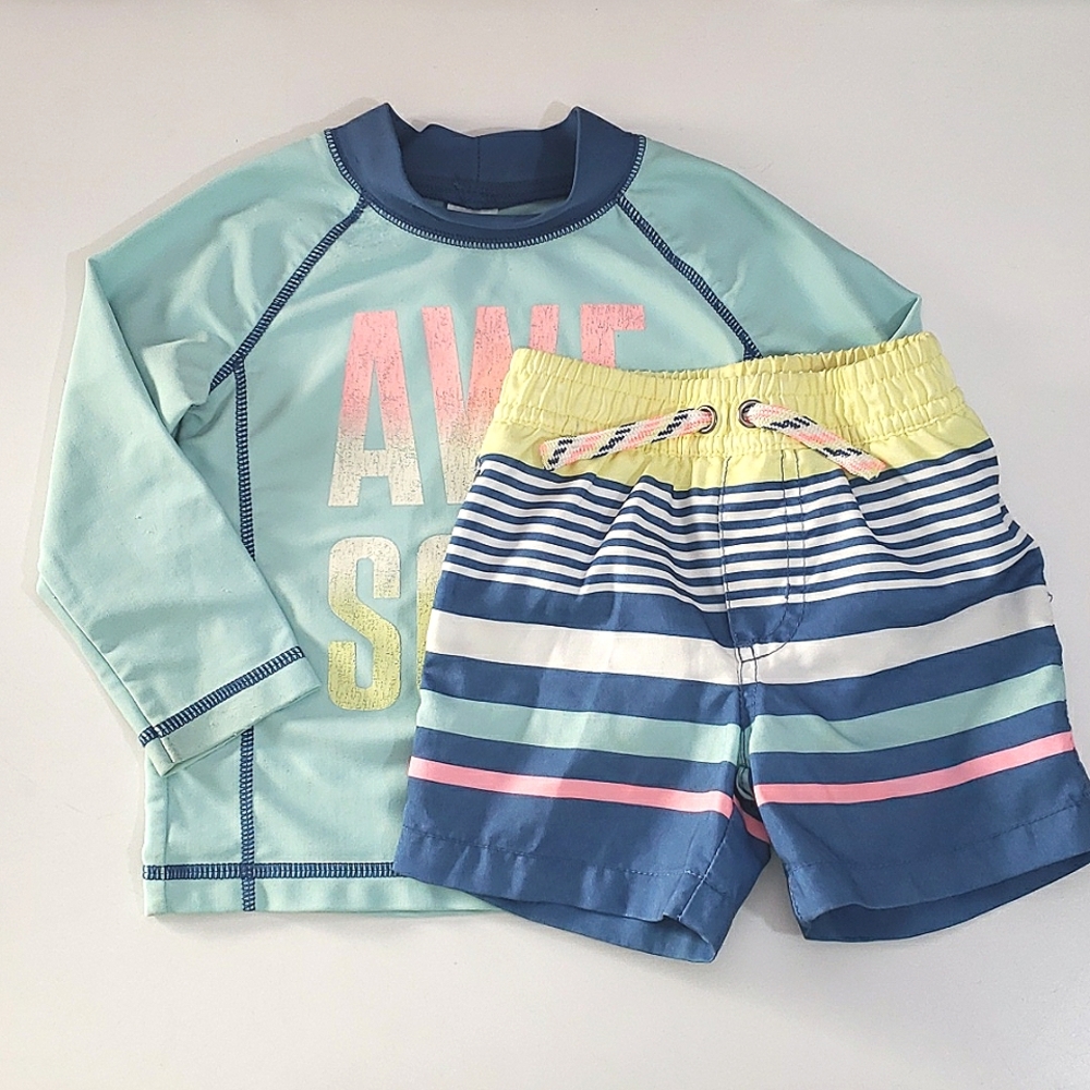 "Awesome" swimsuit set, 12m